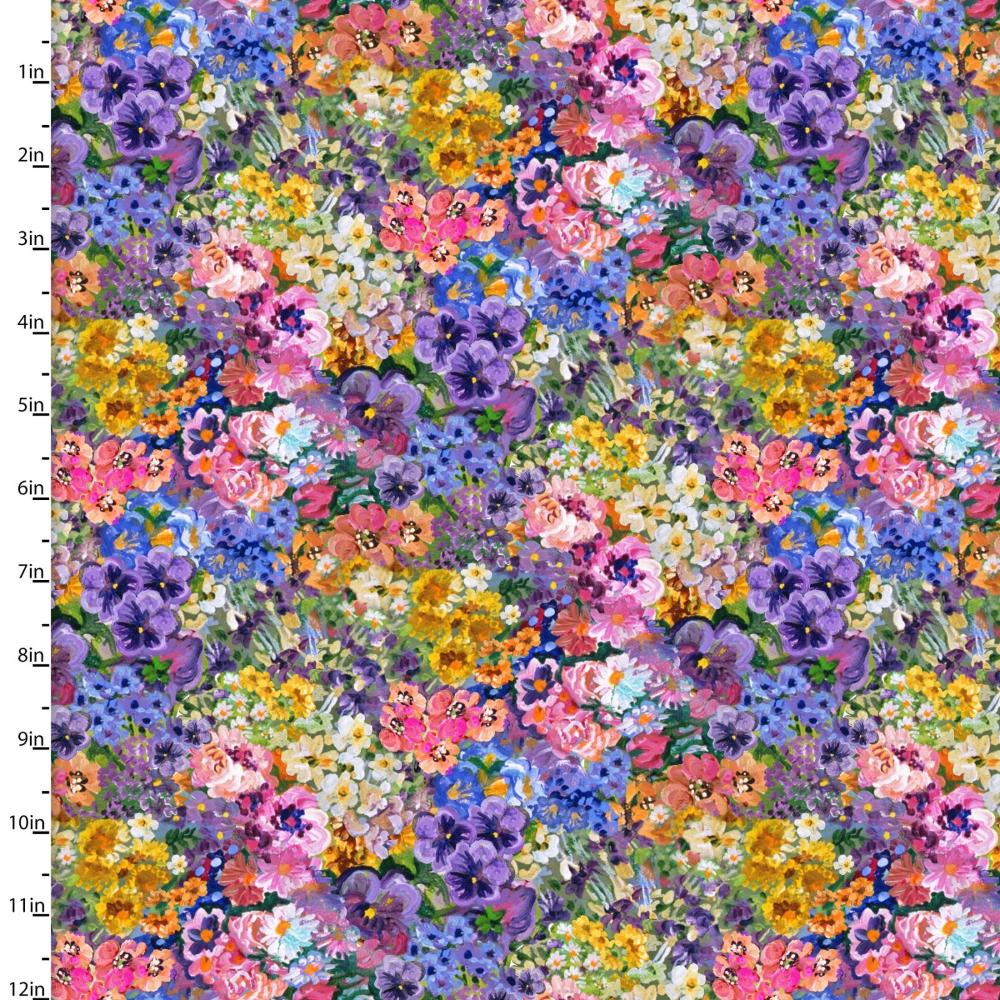 Love is All Around Floral Treasure Multi Cotton Fabric