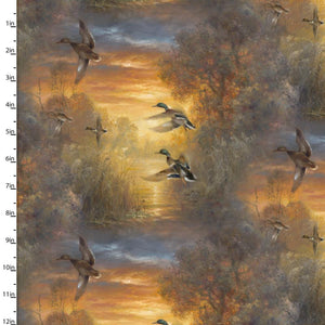 Whitetail Country Evening Soar Multi Cotton Fabric