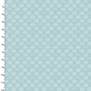 Two by Two Allover Ark Blue Cotton Fabric