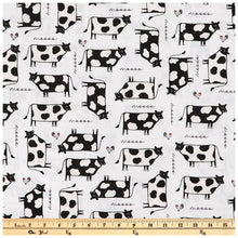 Load image into Gallery viewer, Cow &amp; Chicken Cotton Calico Fabric
