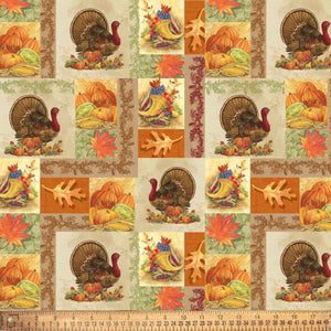 Turkey Patchwork Cotton - 1 Yard Precut