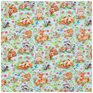 Woodland Cuties Calico Cotton Fabric