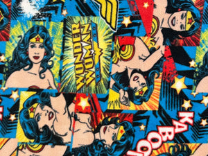 Handmade Single Layer Fleece 58"x 72" Throw Blanket "DC Wonder Woman Girl Power ”