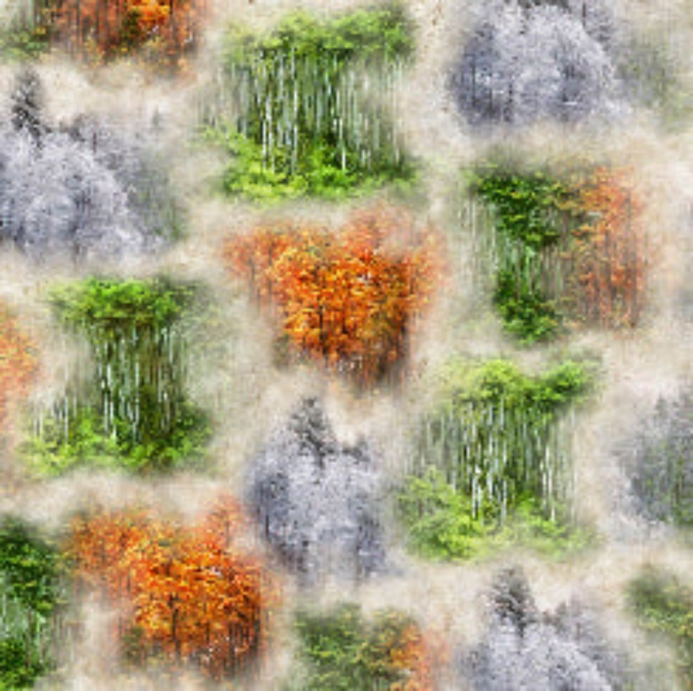 Seasons Trees Cotton Fabric