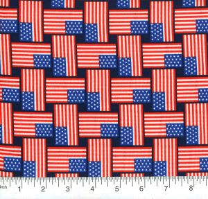 Patriotic Woven Flag Cotton Fabric