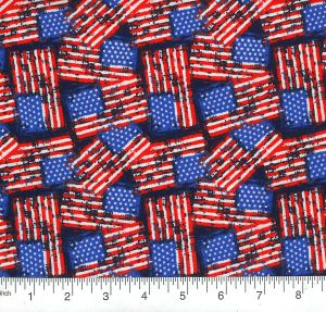 Patriotic Distressed Flag Cotton Fabric