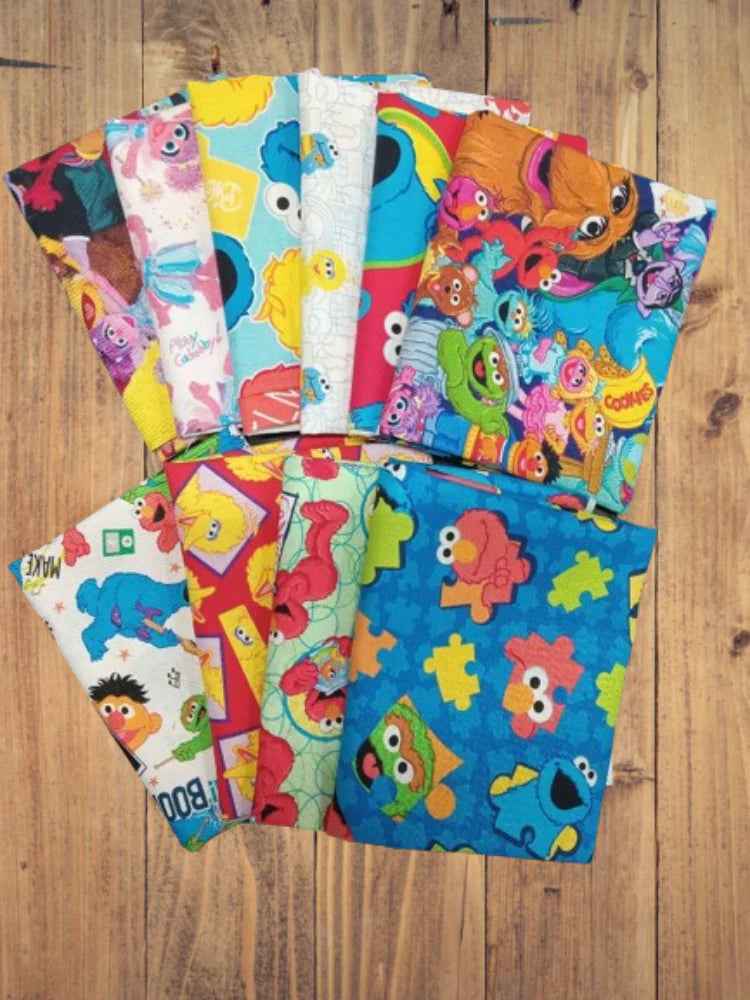 Assorted Sesame Street Fabric - 1 lb Scrap Bundle