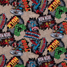 Load image into Gallery viewer, Avengers Marvel Comic Burst Cotton Calico Fabric
