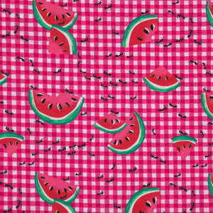 Watermelon & Ants Cotton Calico Fabric