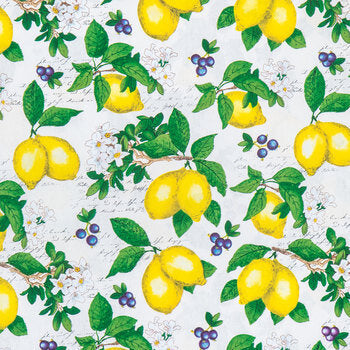 Lemon Cotton Calico Fabric