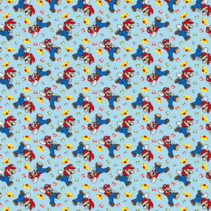 Nintendo® Mario and Mushroom Toss Cotton Fabric