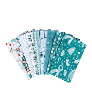 Assorted Ski Hill Teal 9 Yard Flat Fold Bundle