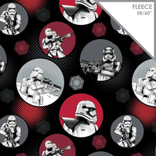 Load image into Gallery viewer, Handmade Single Layer Fleece 58&quot;x 72&quot; Throw Blanket &quot;Star Wars VII Stormtroopers in Circles ”
