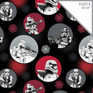 Star Wars VII Stormtroopers in Circles Fleece Fabric