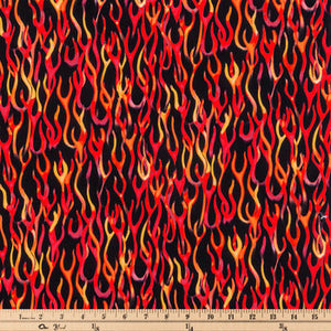 Flames Calico Cotton Fabric