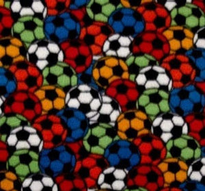 Handmade Single Layer 58"x 72" Fleece Throw Blanket "Soccer ”