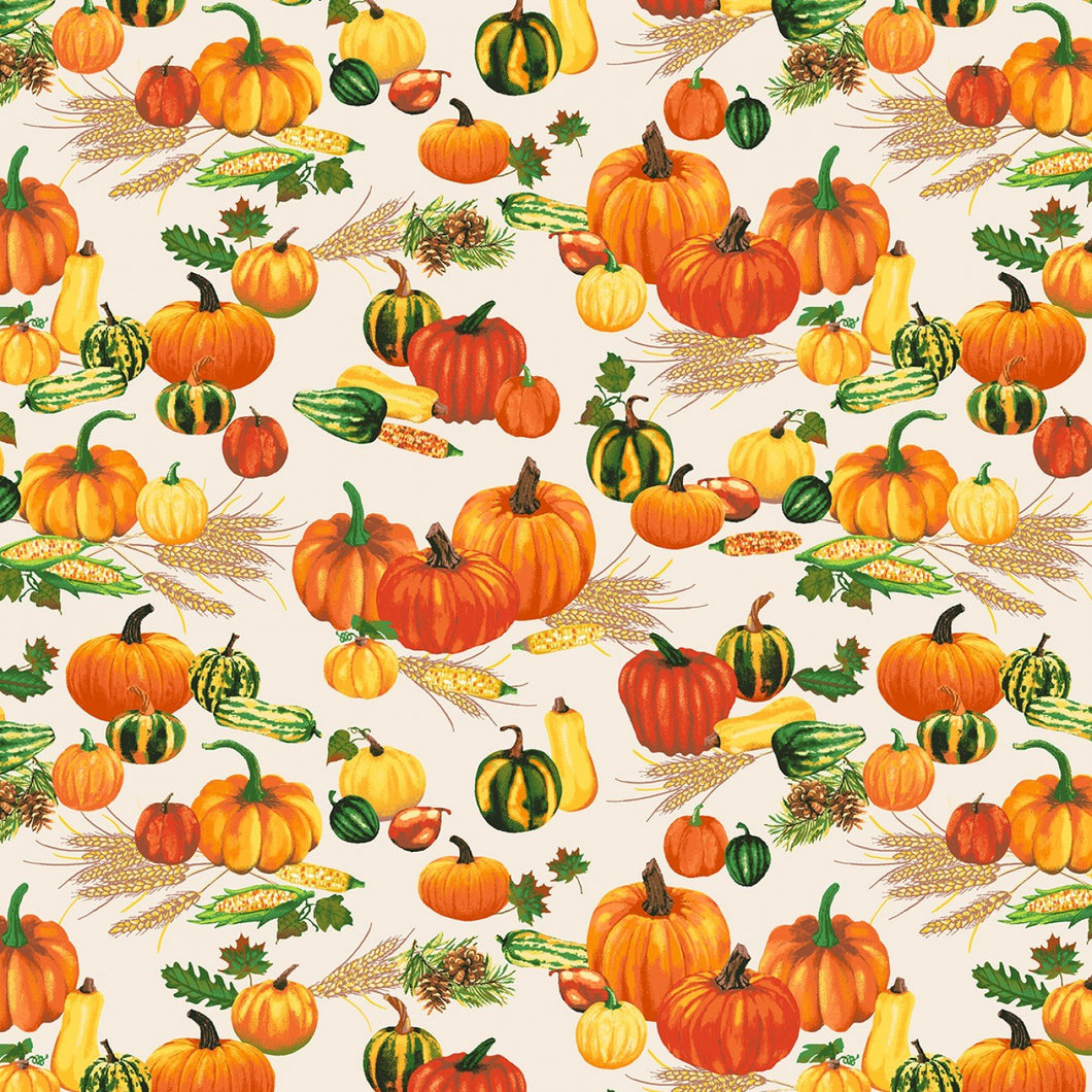 One of a Kind Pumpkin Patch Cotton Fabric