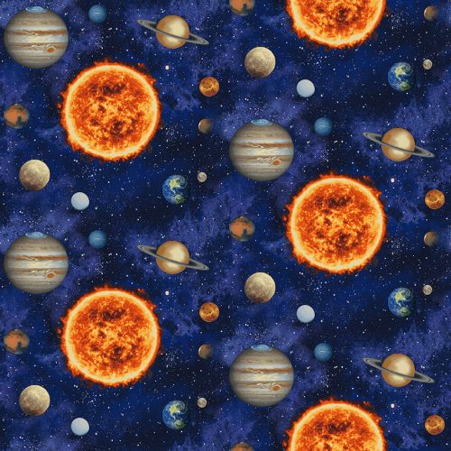 Planetary Missions Cotton Fabric