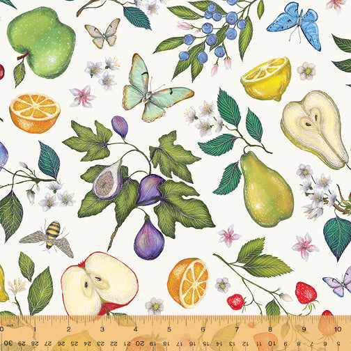 Just Fruit Fruit Toss Ivory Cotton Fabric