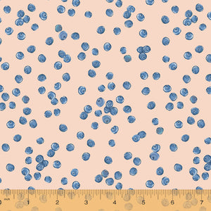 Just Fruit Blueberries Blush Cotton Fabric