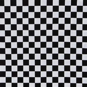 Black & White Check Cotton Calico Fabric