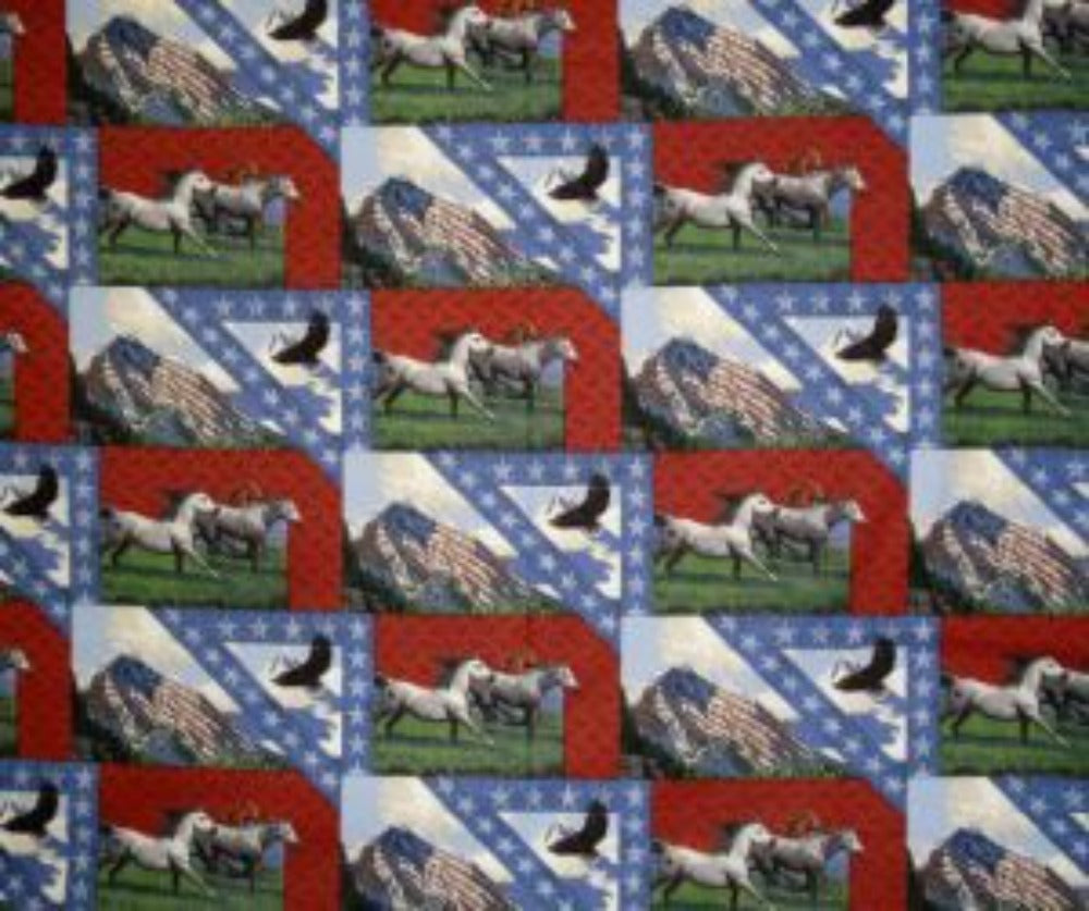 Patriots Point Collage Cotton Fabric