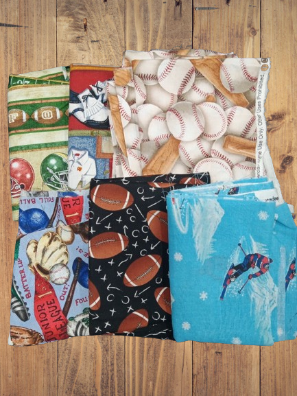 Assorted Sports Fabric - 1 lb Scrap Bundle