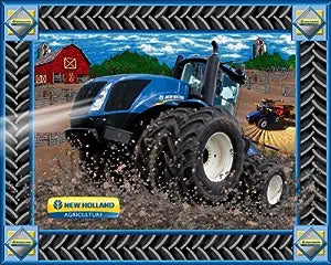 New Holland Tractor 36"x44" Cotton Panel