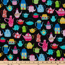 Load image into Gallery viewer, Novelty Tea Pots Cotton Calico Fabric
