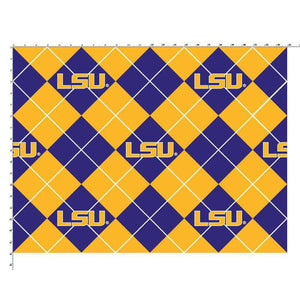 LSU Collage Fleece Fabric