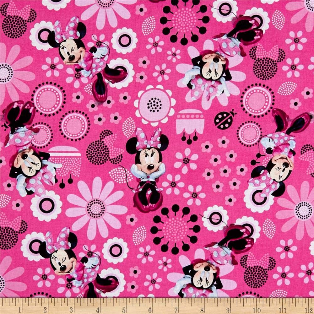 Minnie Mouse Allover Cotton Fabric - 1 Yard Precut