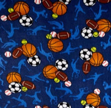 Load image into Gallery viewer, Handmade Single Layer 58&quot;x 72&quot; Fleece Throw Blanket &quot;All Sports Dark Polar ”
