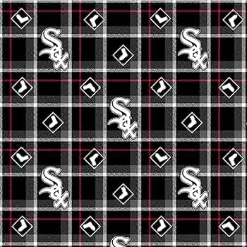 White Sox Plaid Flannel Fabric