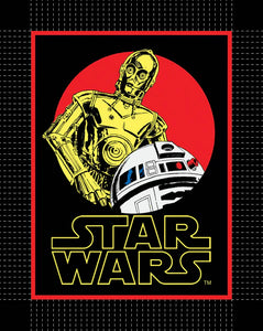 Star Wars R2D2 C3PO No Sew Blanket