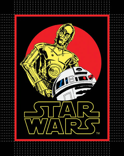 Star Wars R2D2 C3PO No Sew Blanket