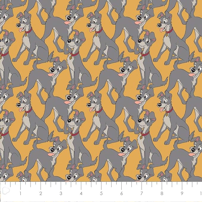 Disney Lady and the Tramp Tramp Stack Cotton Fabric