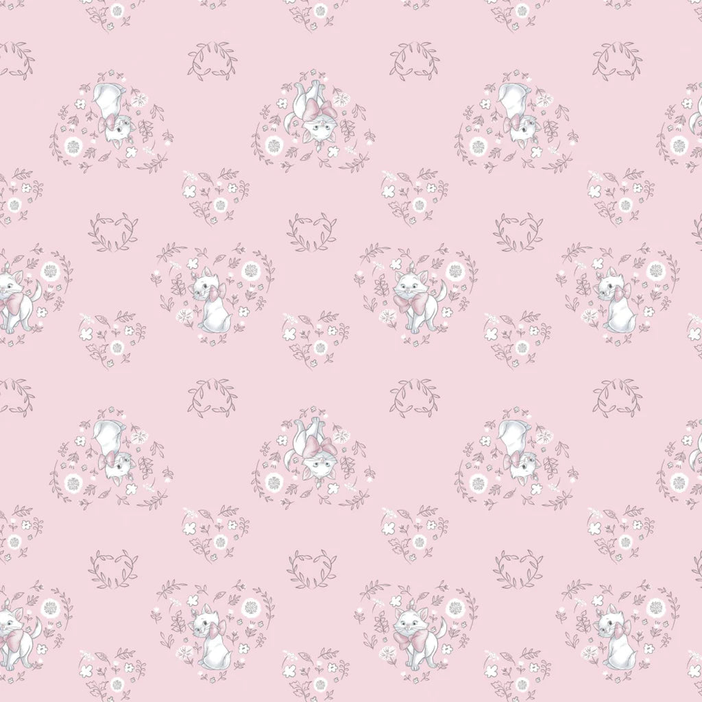 Sentimental Sweet Maria Aristocats Pink Flannel Fabric