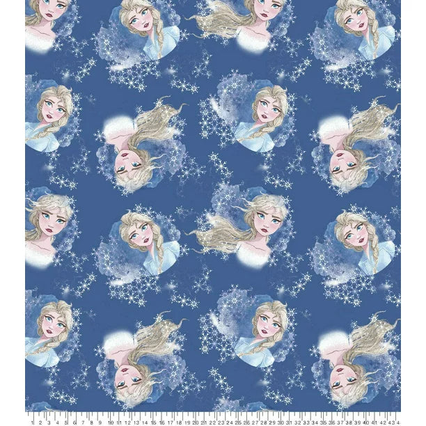 Frozen Elsa Toss Cotton Fabric - 1 Yard Precut