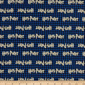 Harry Potter Houndstooth Black Cotton Fabric