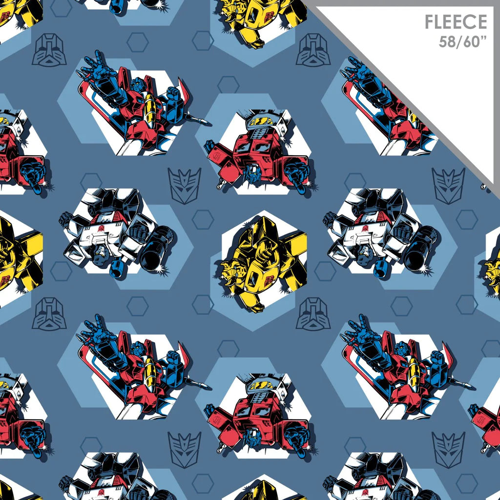 Transformers Polygons Fleece Fabric