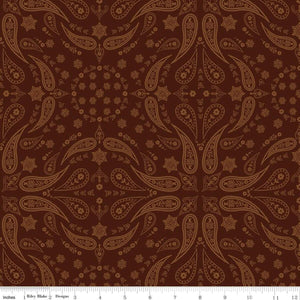 Back of the Chutes Bandana Chestnut Cotton Fabric