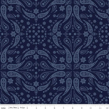 Load image into Gallery viewer, Handmade Placemat Or Table Runner Back of the Chutes Bandana Navy
