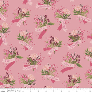 Hope in Bloom Main Pink Cotton Fabric