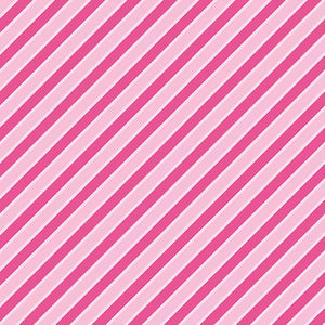 Malibu Barbie Stripes Pink Cotton Fabric - 1 Yard Precut