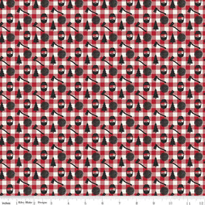 Woodsman Lumberjack Plaid Red Cotton Fabric