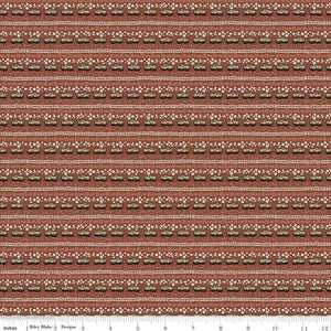 'Round the Mountain Bubble Convoy Rust Cotton Fabric