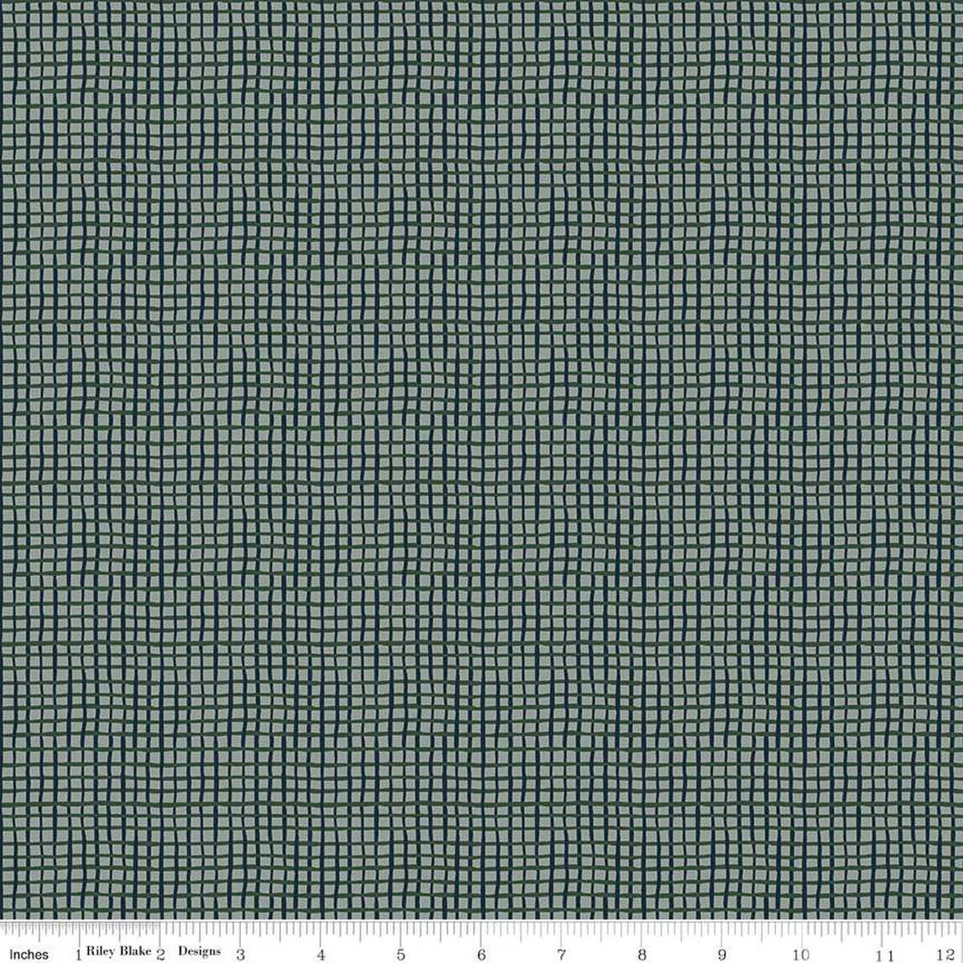 'Round the Mountain Wonky Gingham Dusk Cotton Fabric