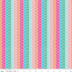 Mer-Mazing Scale Stripes Multi Cotton Fabric