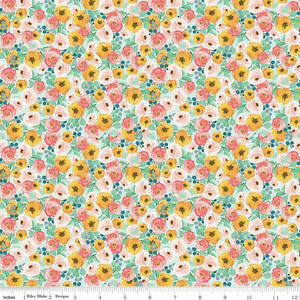 Spring Gardens Sky Cotton Fabric