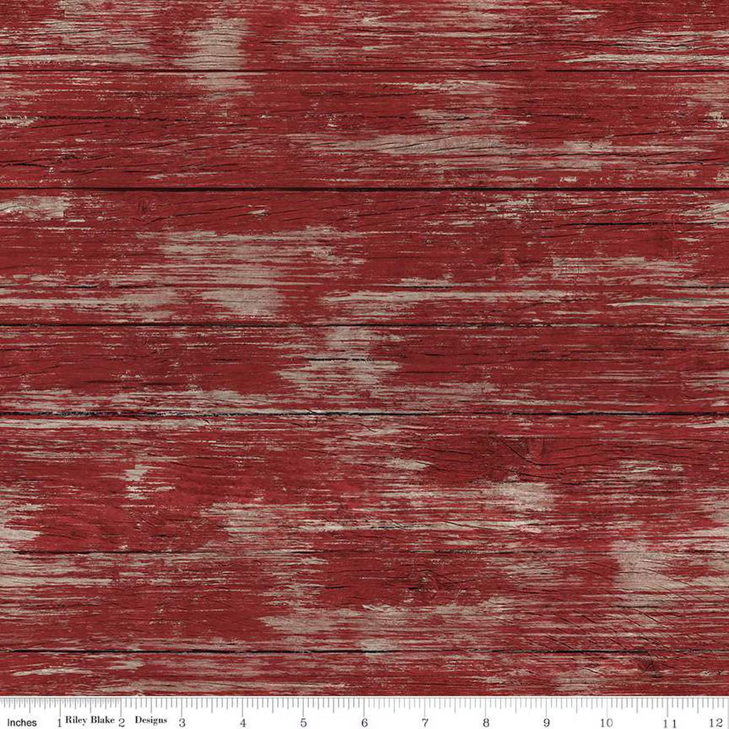 Spring Barn Quilts Barnwood Red Cotton Fabric